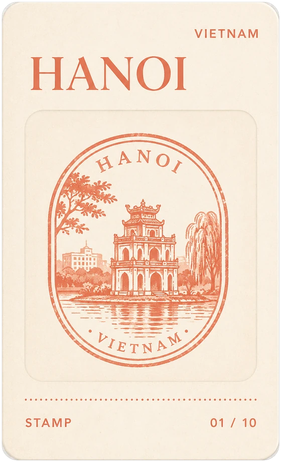 Hanoi passport stamp, 01 of 10